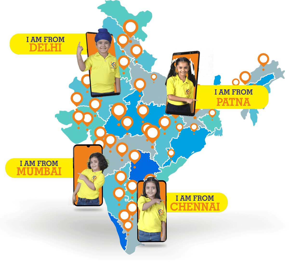 The safest school in India, better than and traditional or physical school, with multicultural classrooms.