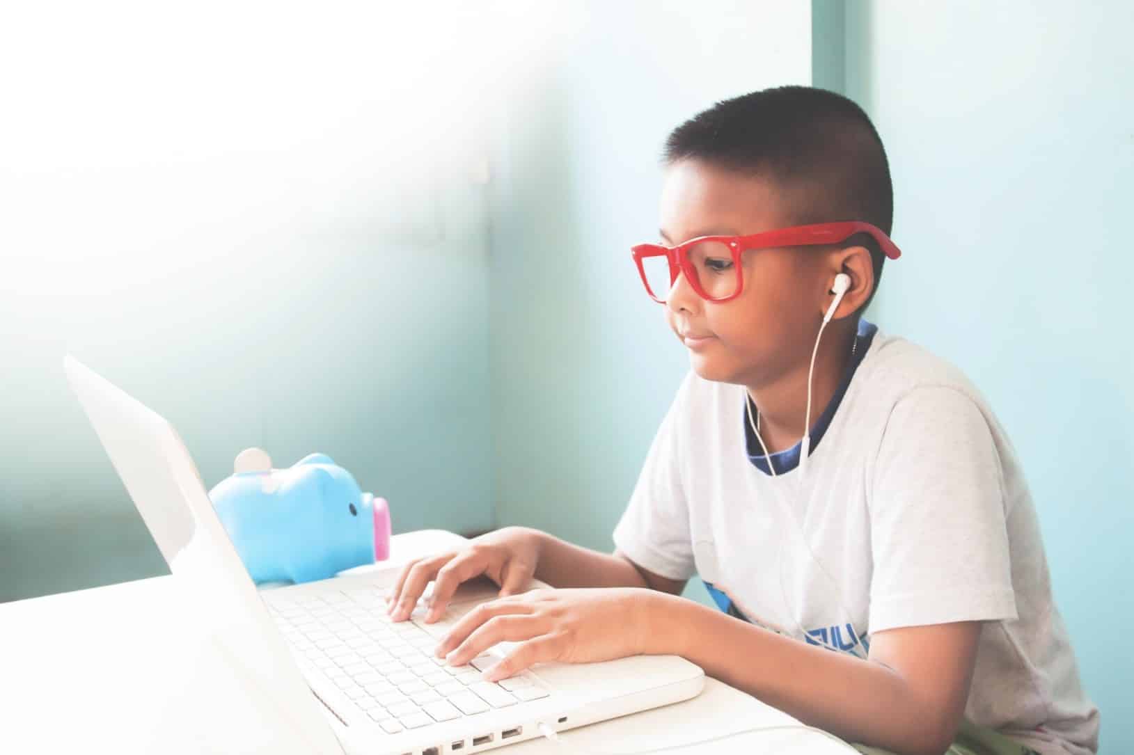 A child is learning.