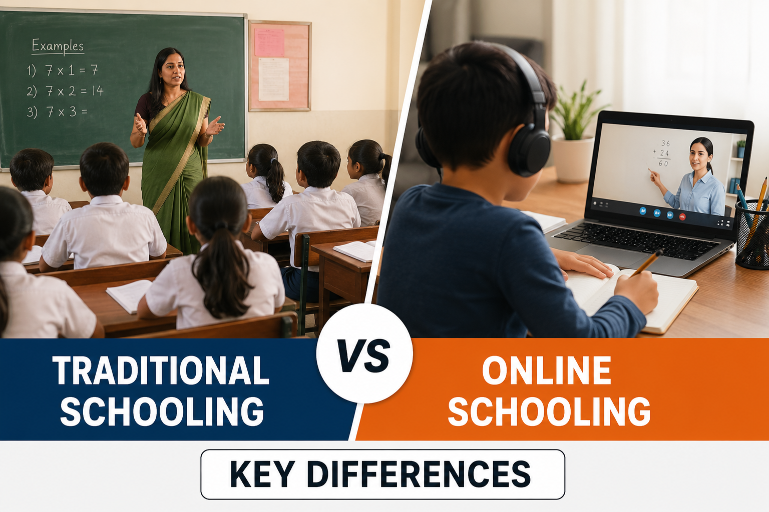 Traditional Schooling vs Online Schooling