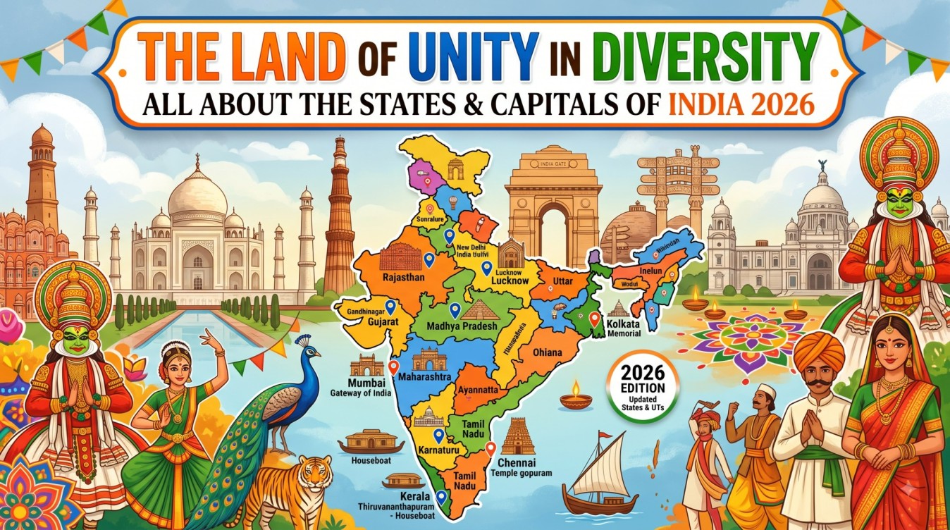 The Land of Unity in Diversity All About the States and Capitals of India 2026