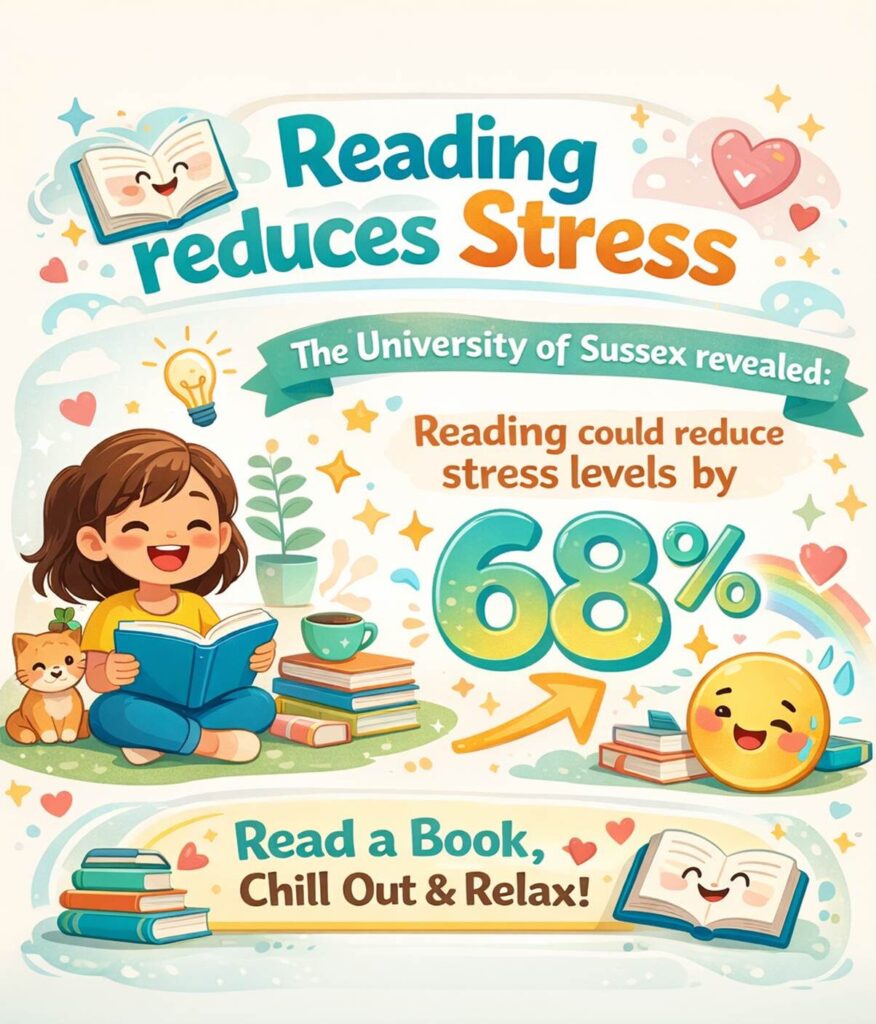 reading  reduces stress | benefits of reading books